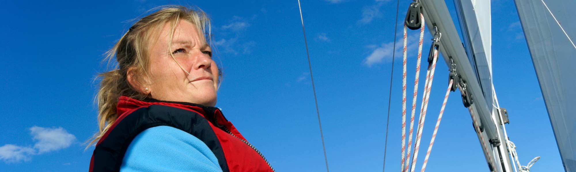 Sailor Gazing past Rigging